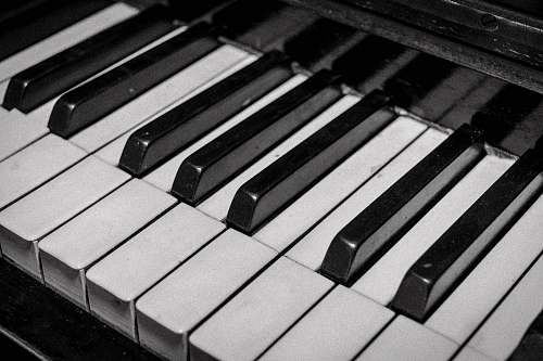 black-and-white white and black piano piano